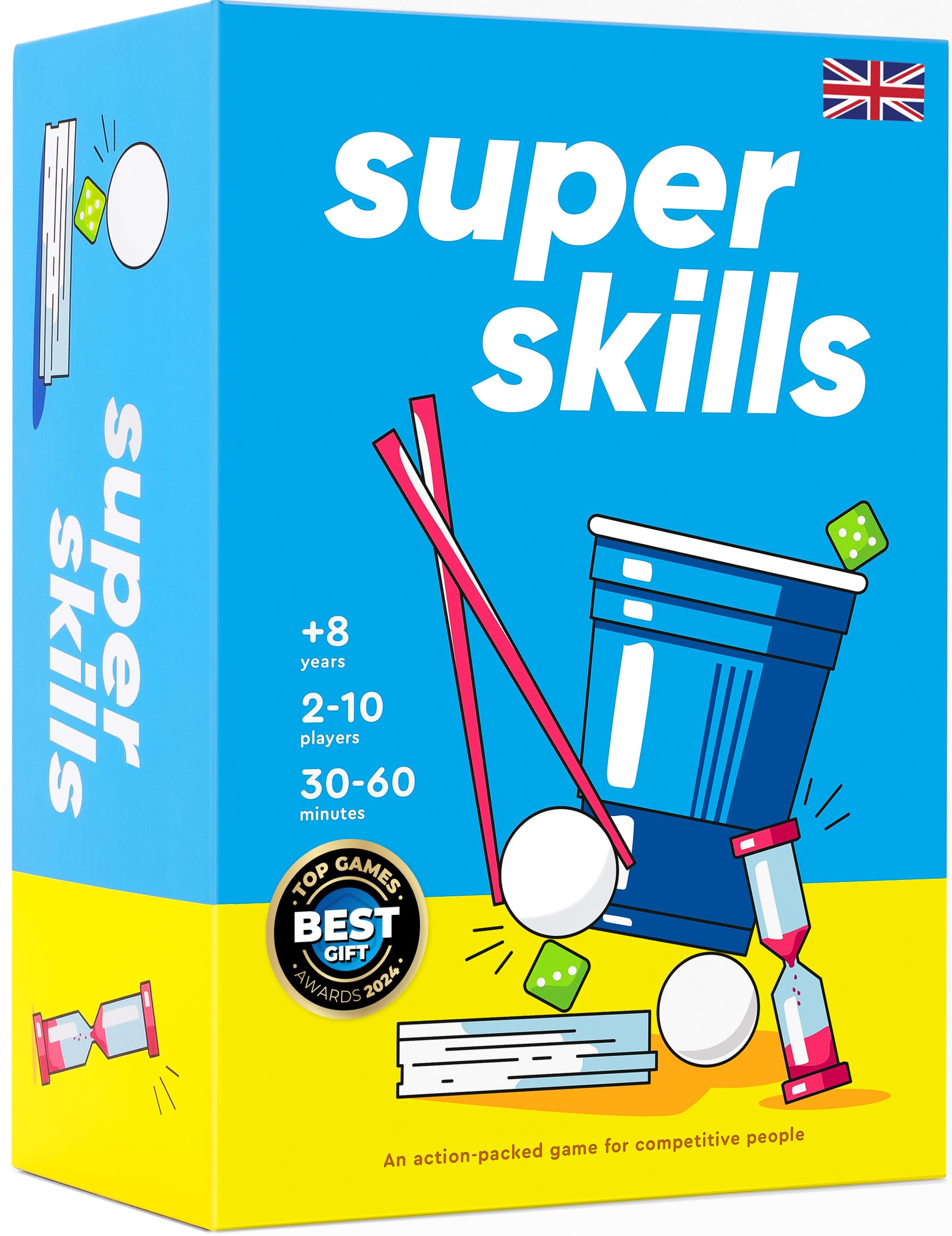 The World Game Super Skills - Action for Competitive People - Beat Your Friends at 120 Challenges - Fun Group Activity for Family Night or Party with Kids, Teen
