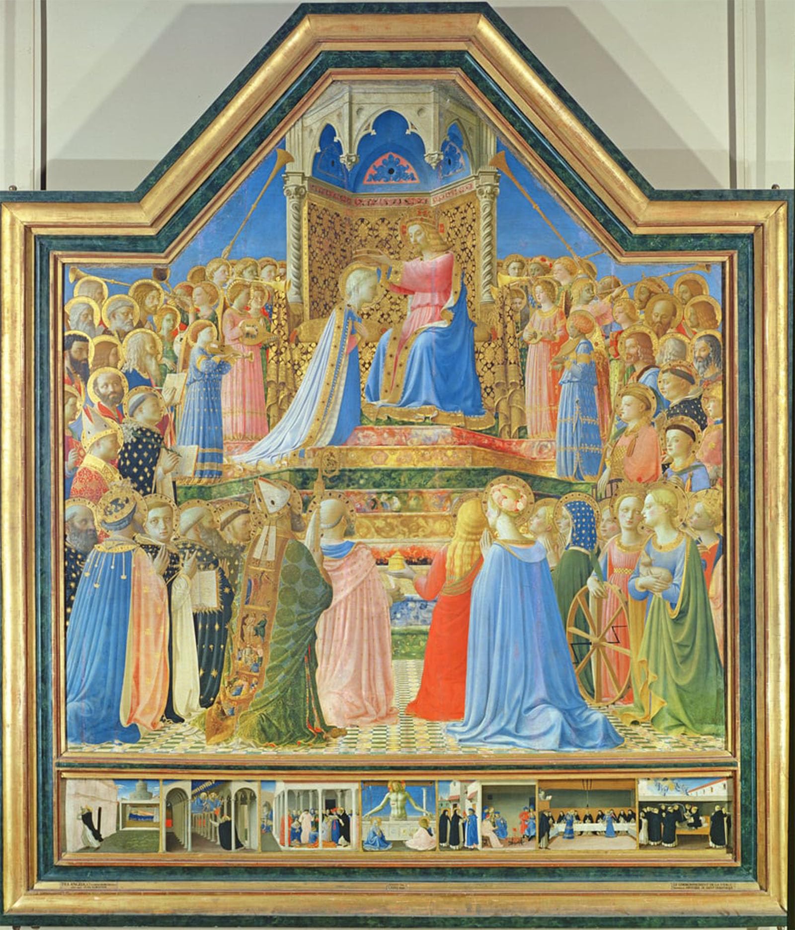 ARTXLXXBN Famous Art Print Poster Vintage Wall Art Coronation of the Virgin by Fra Angelico Canvas Art Poster for Home Decor 60x90cm