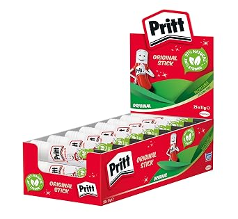 Pritt Glue Stick, Safe & Child-Friendly Craft Glue for Arts & Crafts Activities, Strong-Hold Adhesive for School & Office Supplies, 25x11 g Pritt Stick on Amazon