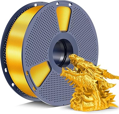 17 – SUNLU Silk PLA+ Filament 1.75mm 2025 Upgrade Spool Compatible with Bambulab Refill Filament, 1kg(2.2lbs) PLA 3D Printer Filament, 1.75mm Dim…