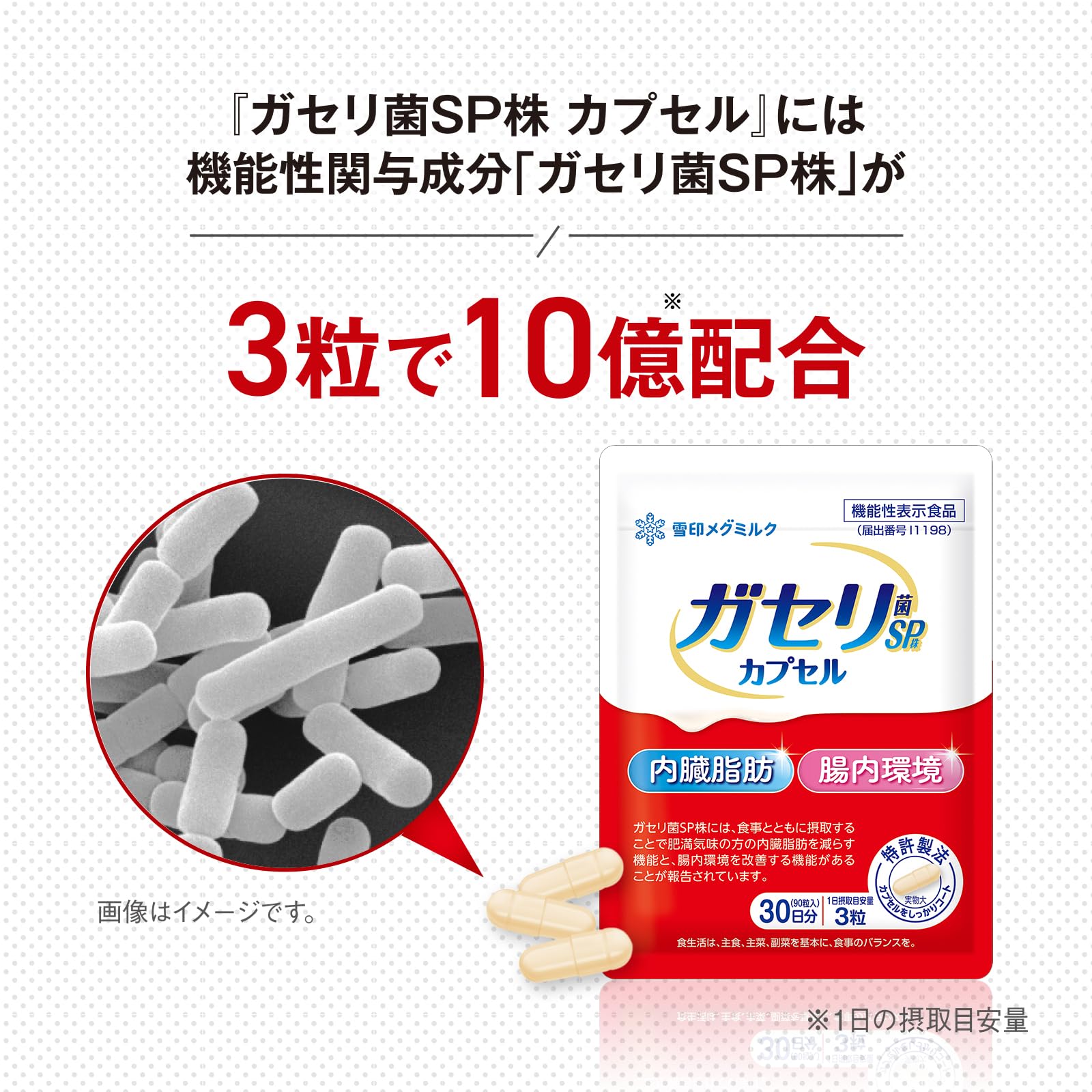 雪印メグミルク　ガセリ菌SP株カプセル90粒 30日分　×2袋 Amazon.co.jp: 雪印メグミルク ガセリ菌SP株 カプセル (90粒 / 30日分