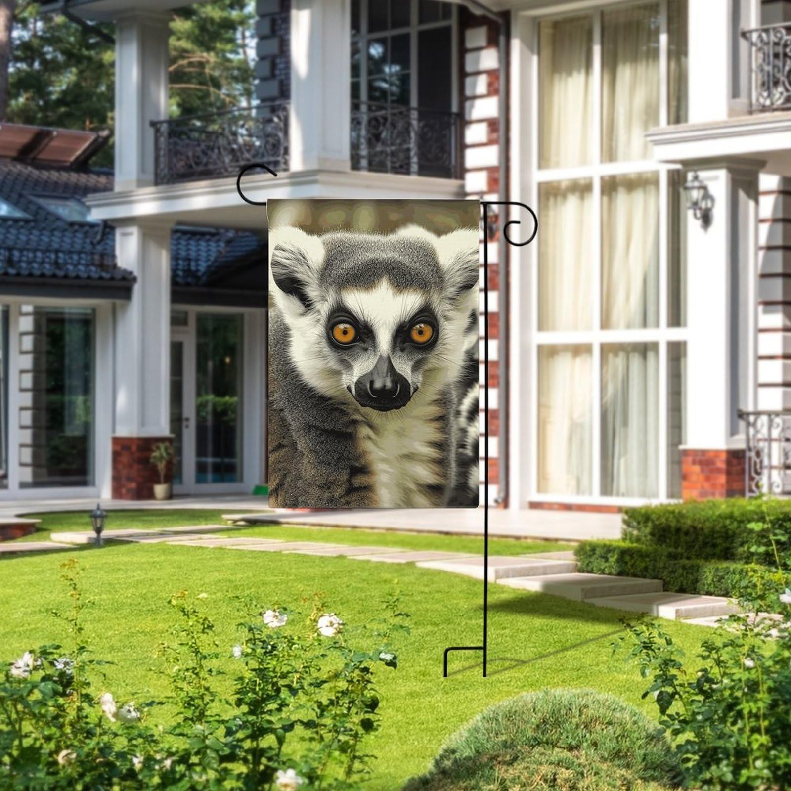Amazon.com : Animals Lemur Pattern Flag 12x18 Inch Polyester