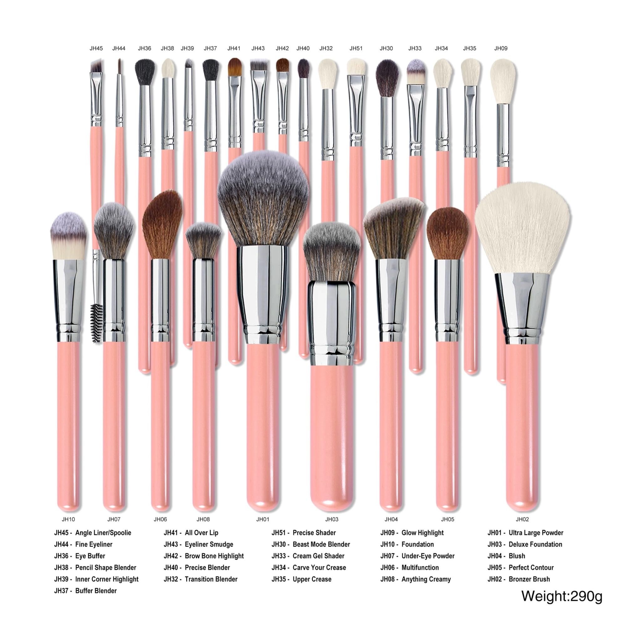 16/26 pezzi Set di pennelli for il trucco professionale for fondotinta, correttore, ombretto, cipria, fard, pennelli cosmetici, strumento di bellezza for il trucco(26 pcs with bucket)