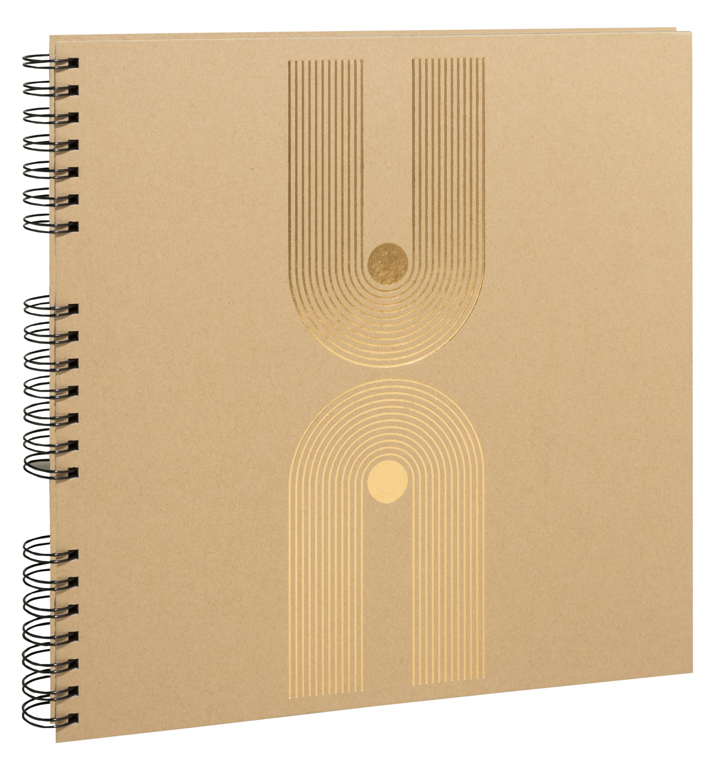 Exacompta - Ref 16849E - 1 x Graphik spiral photo album - 360 photos - 60 black pages - format 32 x 32 cm - cardboard cover covered with black kraft paper