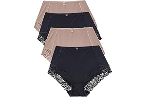 Women High Waist Lace Panties for Women Tummy Control Seamless Cotton Stretchy Underwear