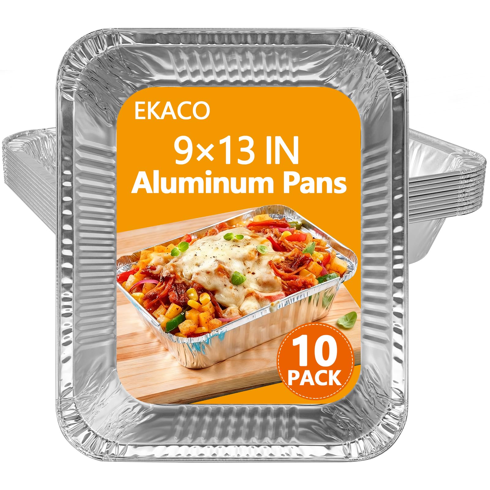 Thick Aluminum Foil Pans - 10 Pack -1