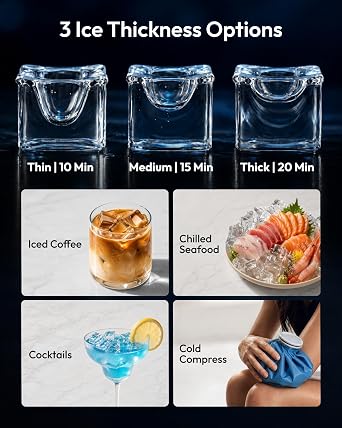 EUHOMY Commercial Ice Maker,200lbs/24H,Stainless Steel Under Counter Ice Machine with Water Filter,33lbs Storage Capacity, 84 Cubes in 8-12 Mins, Freestanding Ice Machine for Home/Bar/Cafe/Restaurant