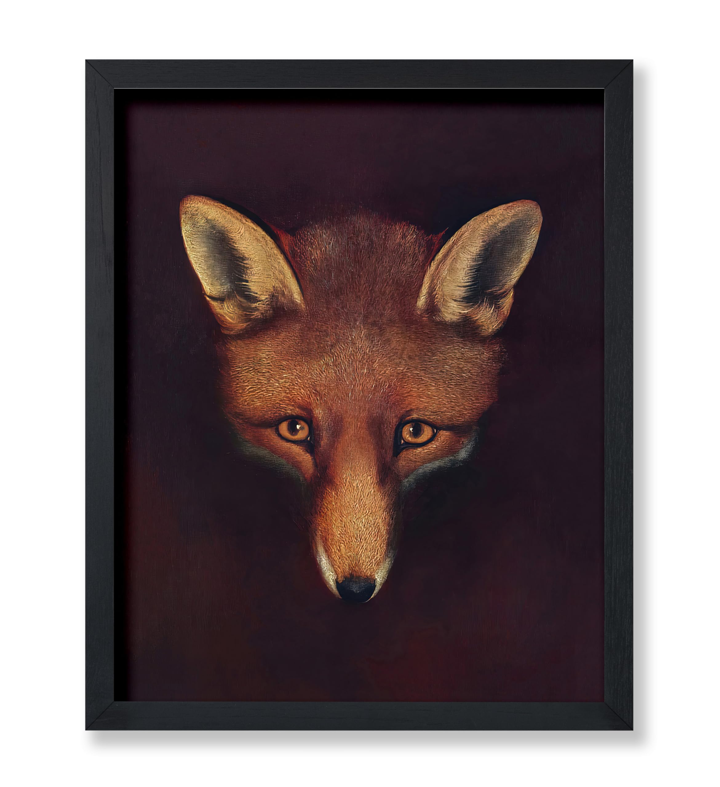 Poster Master Vintage Renard the Fox Print - Retro Fox Portrait Poster - Minimal Art - Great Gift for Animal Lovers - Decor for Living Room, Office, Bedroom - 8x10 UNFRAMED Wall Art