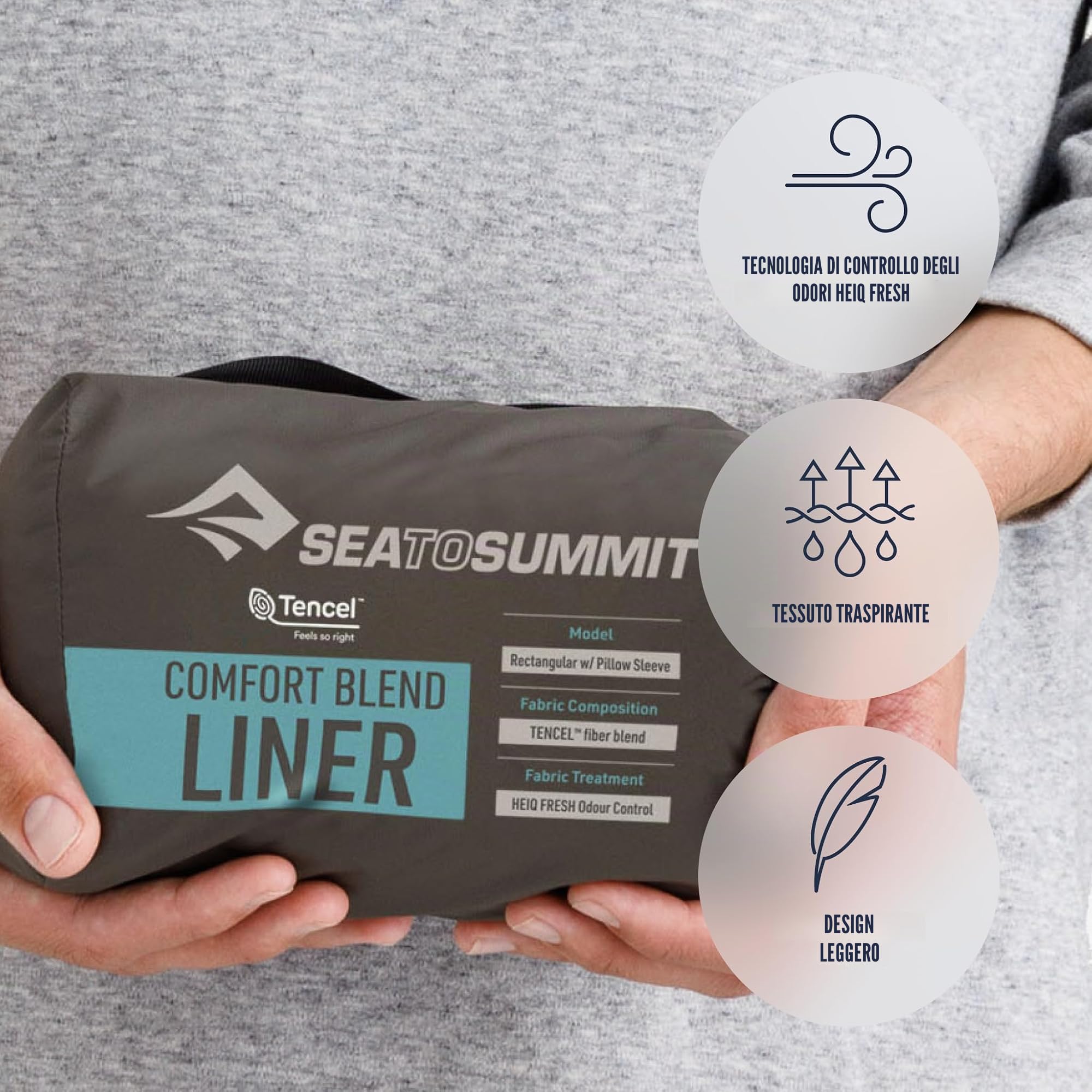 Sea to Summit Fodera per Sacco a Pelo in Misto Comfort