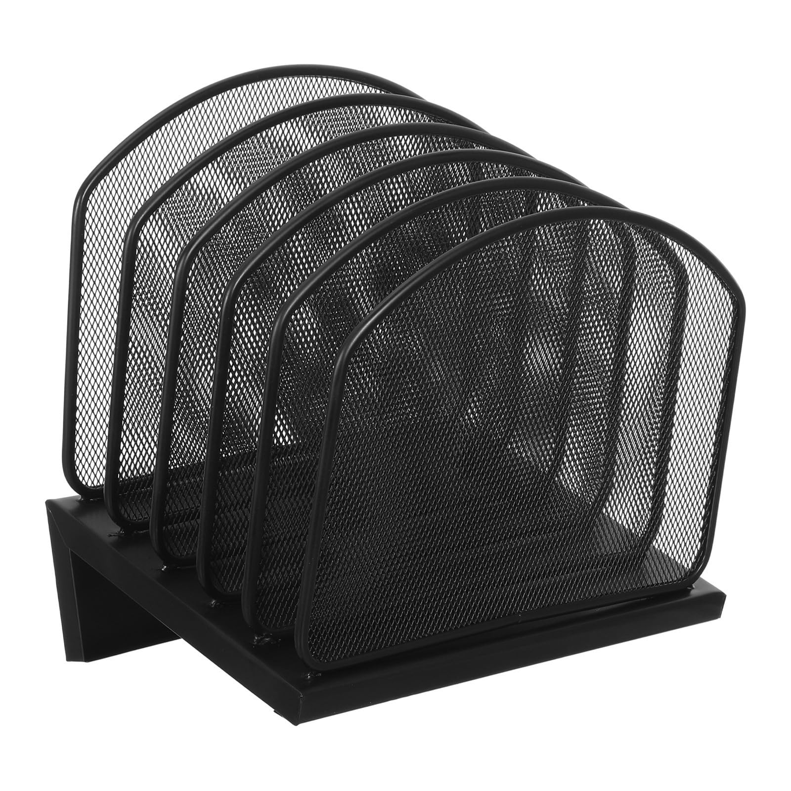 Toddmomy Organizer da Scrivania Struttura Verticale e Scomparti Multipli in Ferro Nero Supporto Robusto Versatile per Documenti in Ufficio o Aula