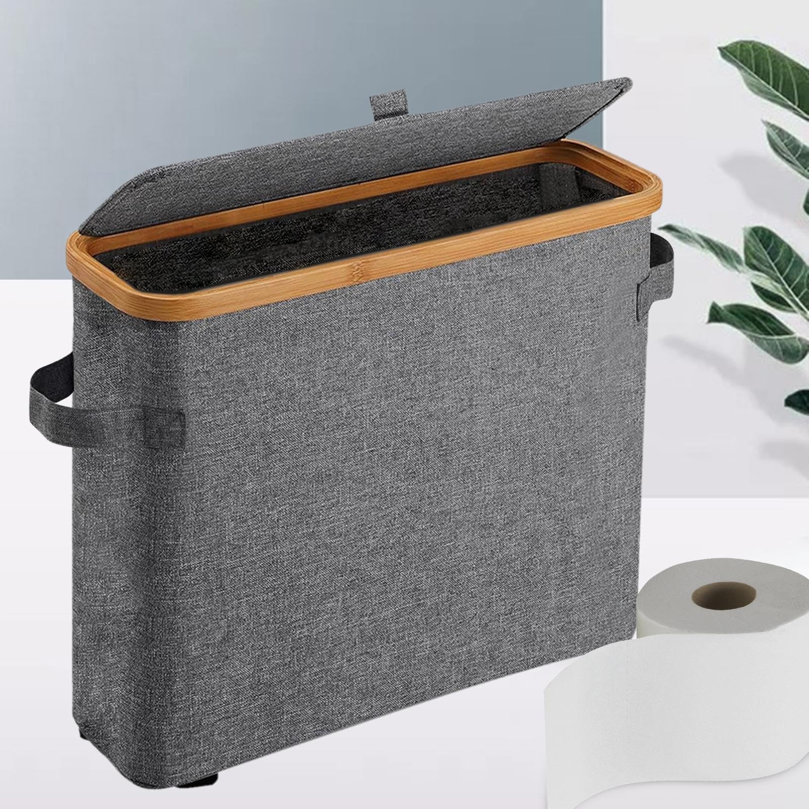 Amazon｜竹製トイレットペーパー保管ユニット バスルーム収納アイテム