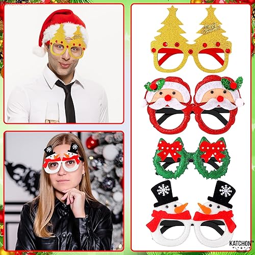 Miniatura 4 de KatchOn, Gafas de Navidad con purpurina para niños, paquete de 12  Recuerdos de fiesta de Navidad para niños, gafas de sol de Navidad, gafas de