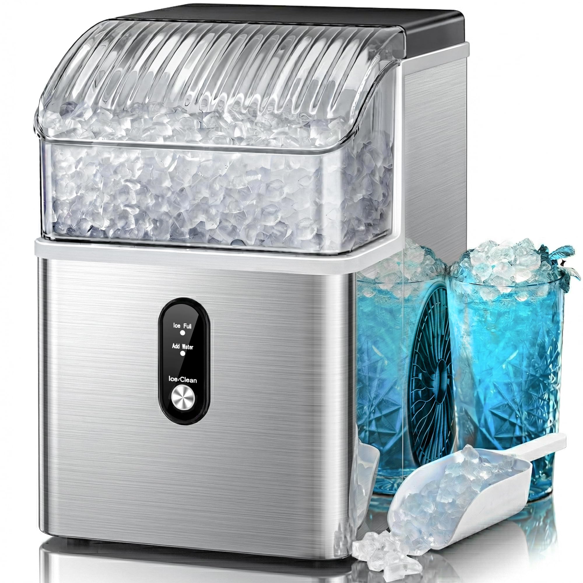Amazon.co.jp: Kismile ナゲット製氷機カウンタートップ 砕氷付き