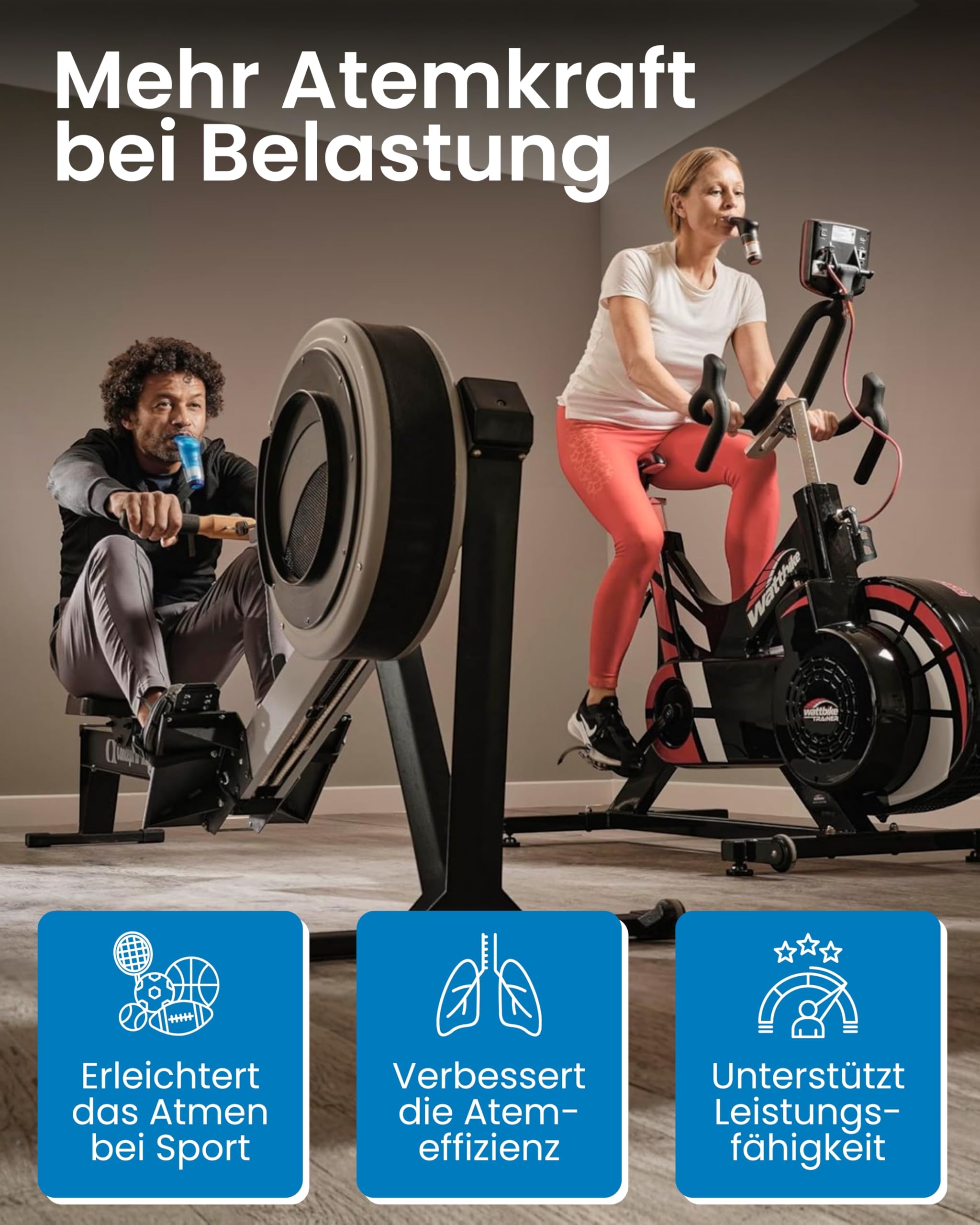 POWERBREATHE Plus I Leichter Widerstand I Atemtrainer zur Stärkung der Atemmuskulatur I Inspirationsmuskeltrainer mit 11 Stufen I Atemtrainingsgerät für Atemübungen I Special Edition