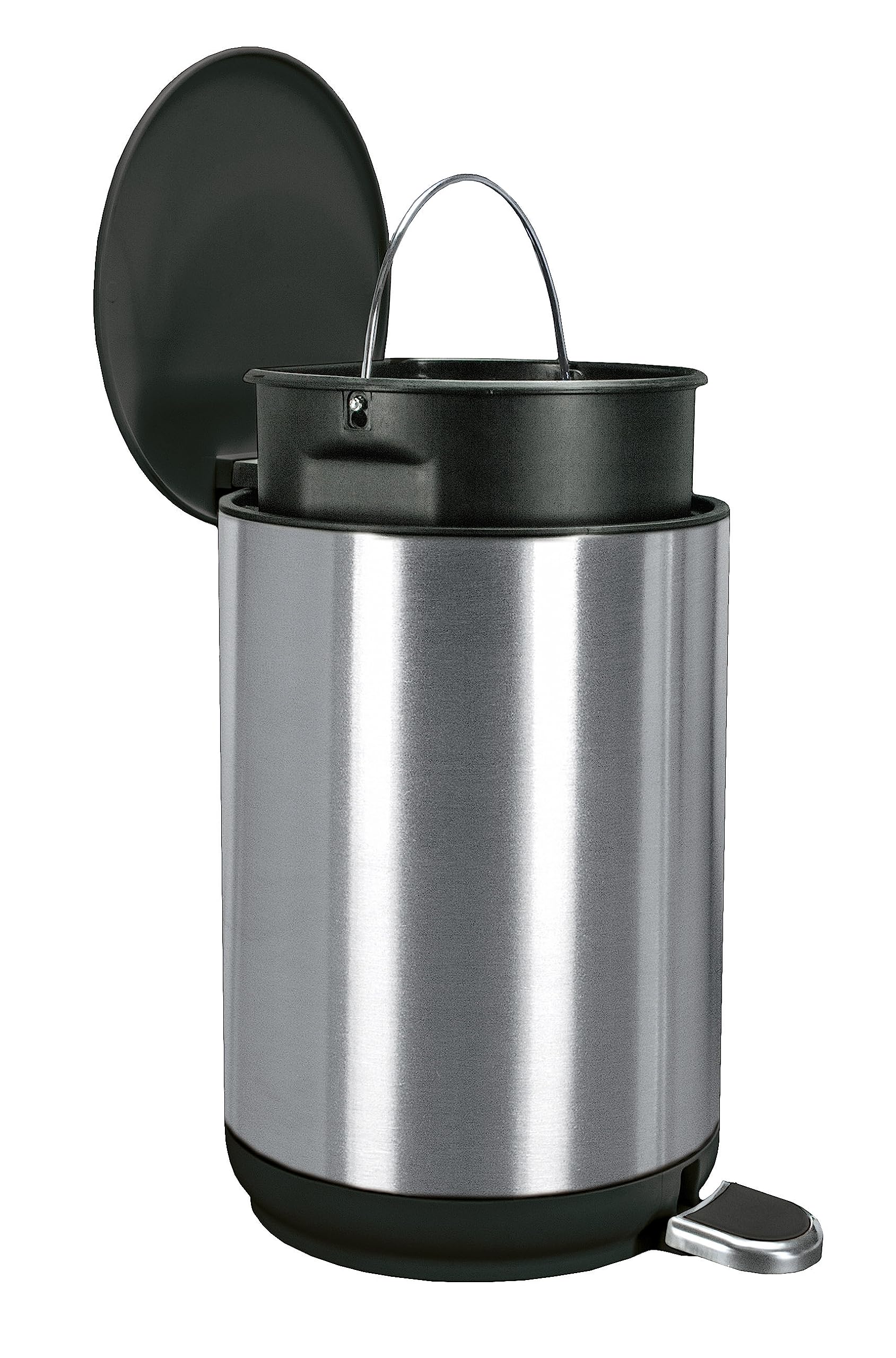 Kosmetikeimer Caletto, Farbe: Schwarz, Material: Edelstahl/ABS, Größe: Eimer 5 Liter