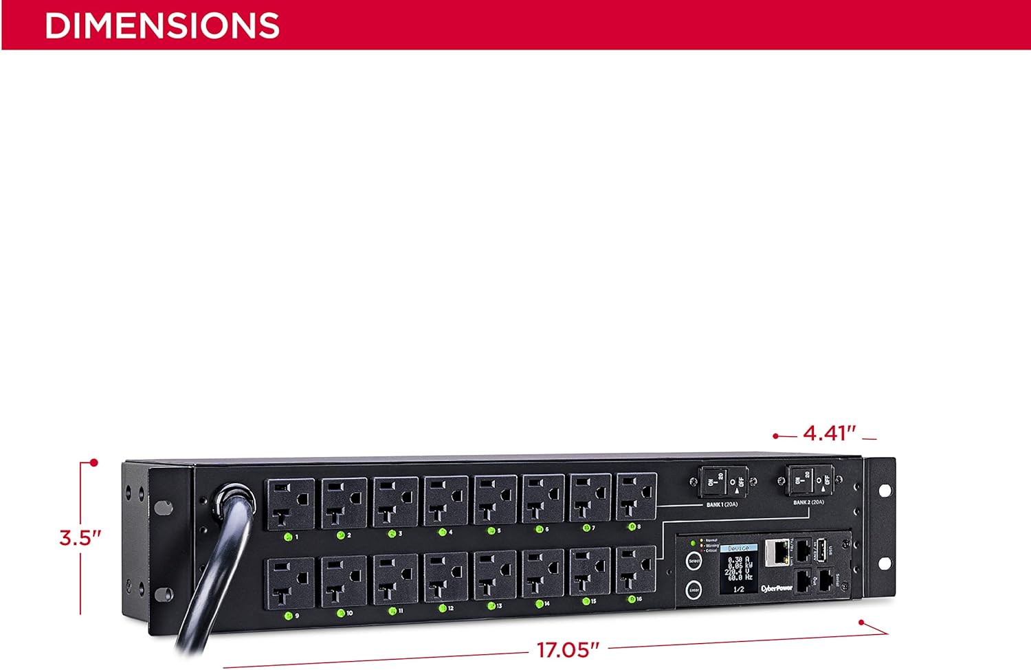 Hottest Sale CyberPower PDU41003 Switched PDU, 120V/30A, 16 Outlets, 2U Rackmount Amazing 🔥 CyberPower PDU41003 Switched PDU, 120V/30A, 16 Outlets, 2U Rackmount