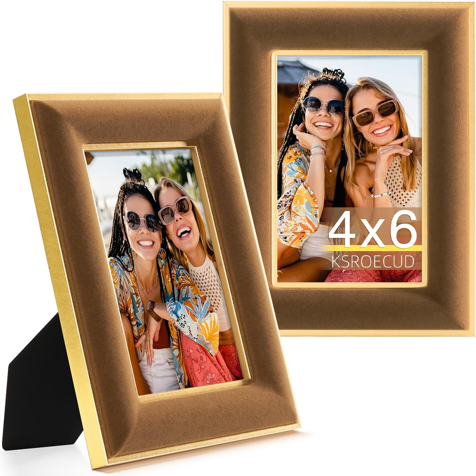 Amazon.com - KSROECUD 4x6 Velvet Picture Frame, Brown Photo Frames