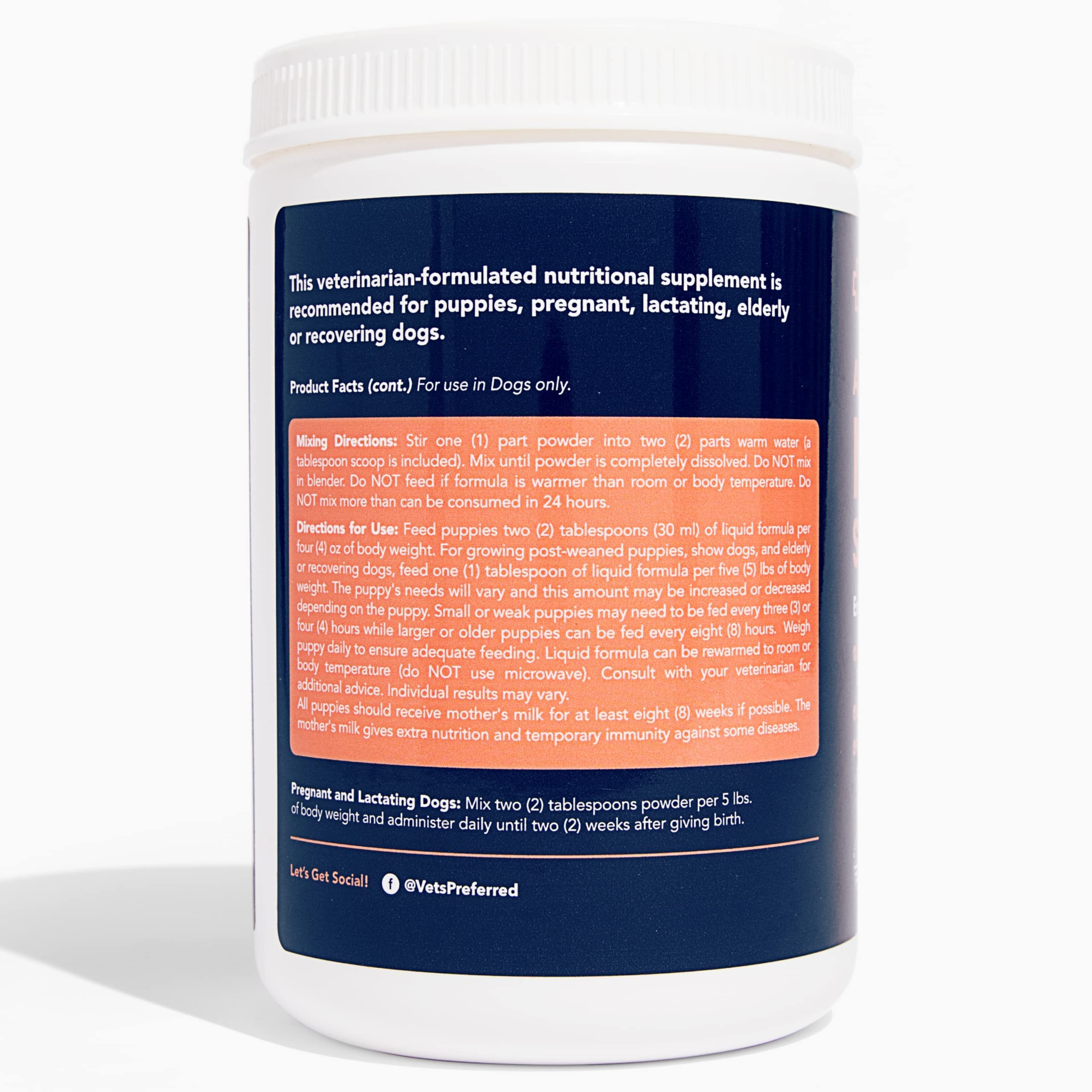 Puppy Milk Replacement Dog Supplement Pet Milk Rx Powder Enriched