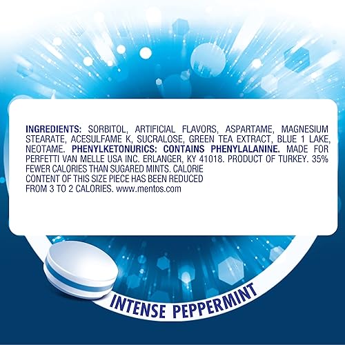 Miniatura 14 de Mentos Clean Breath - Menta dura sin azúcar, 150 unidades, menta intensa (paquete de 4 botellas)