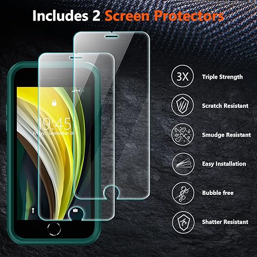 Miniatura 10 de xiwxi Funda para iPhone SE 20223rd2020 funda para iPhone 87 cuerpo completo 360 a prueba de golpes resistente a caídas antideslizante policarbonato