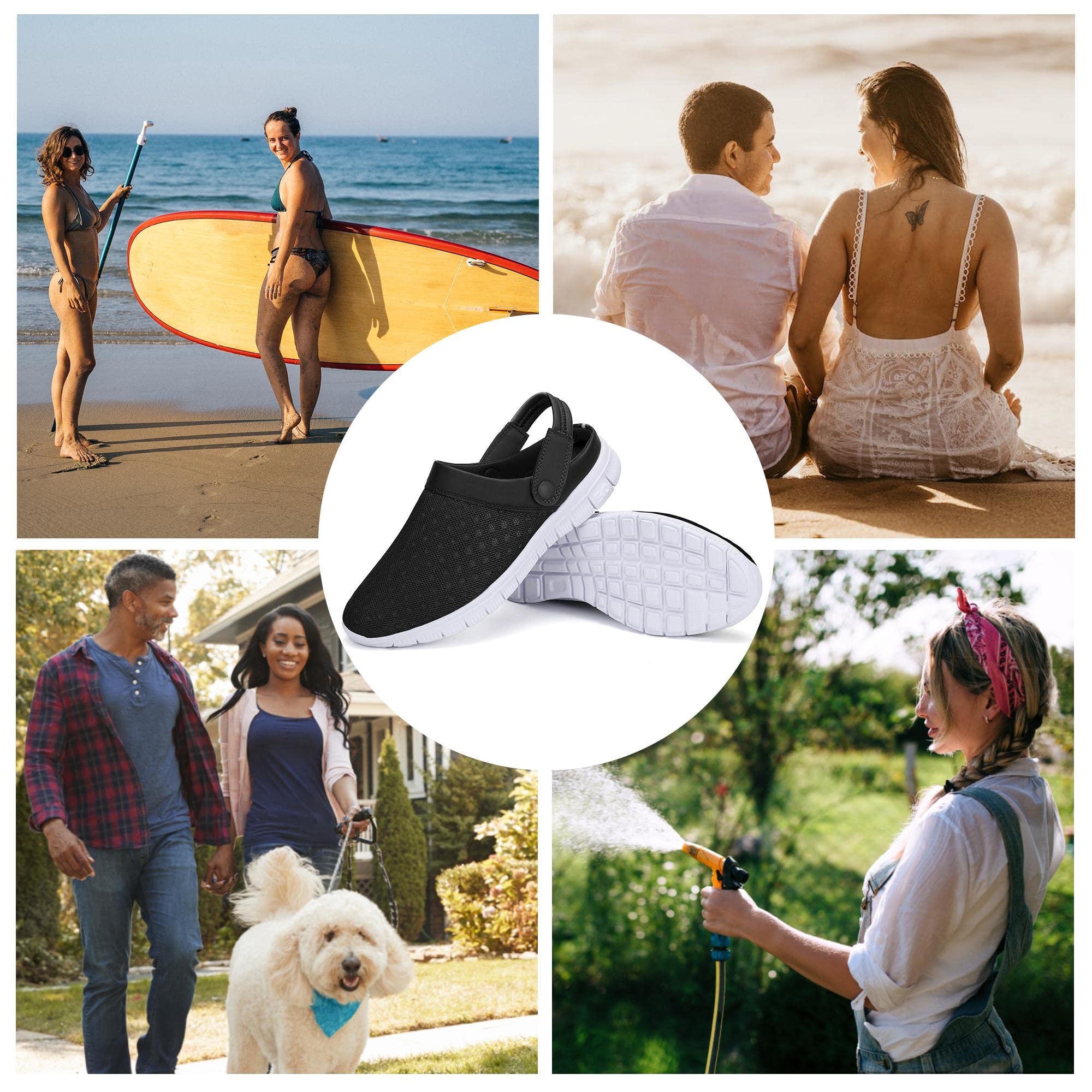 SAGUARO Unisex Zoccoli Sandali Sabot Pantofole Adulto Traspirante Antiscivolo Casual Beach Taglia 36-48 EU