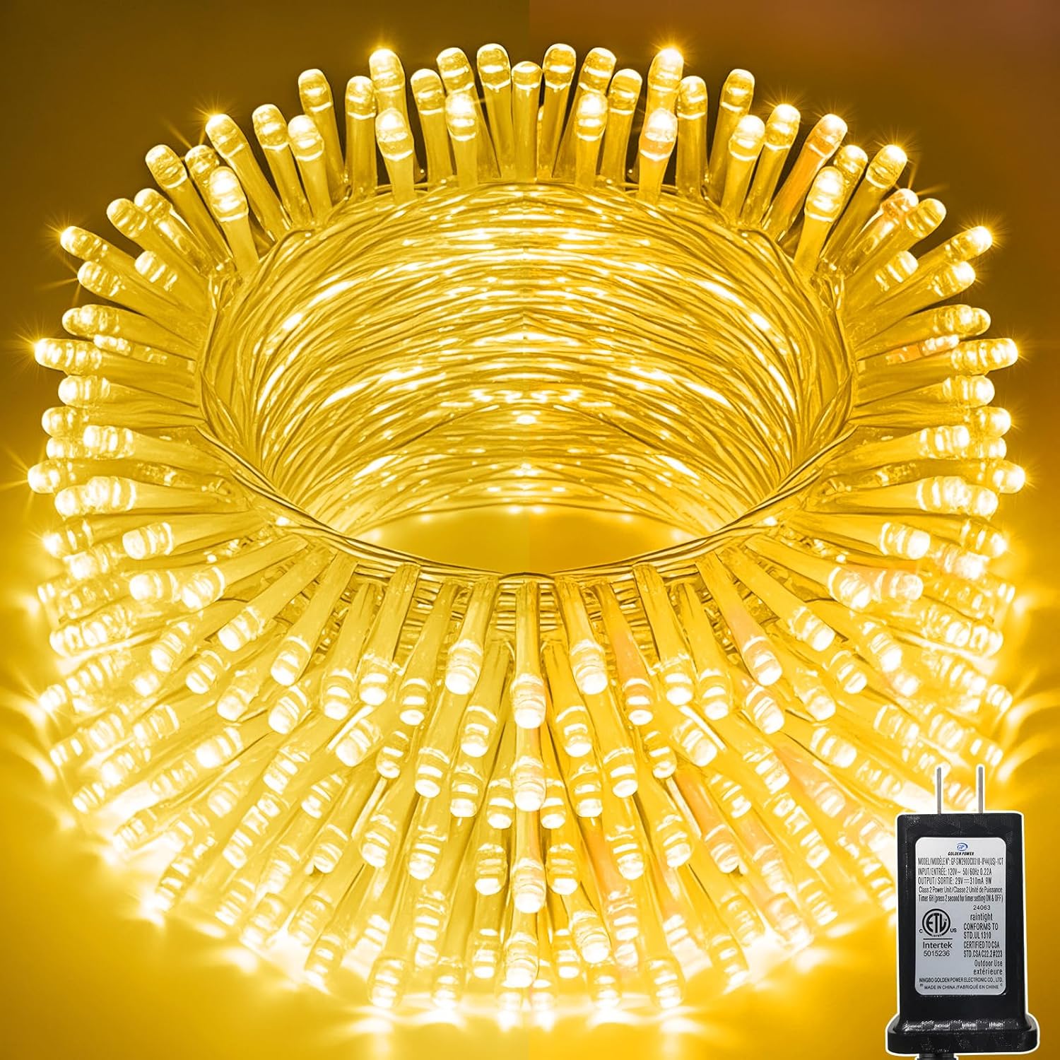 328 FT 1000 LED String Lights Outdoor Indoor, Christams String Lights Waterproof 8 Modes & Timer, Fairy Lights Plug in for Bedroom, Weeding, Patio, Party, Holiday,Christmas Decor (Warm White) Transparent line?328FT 1000LED Warm White