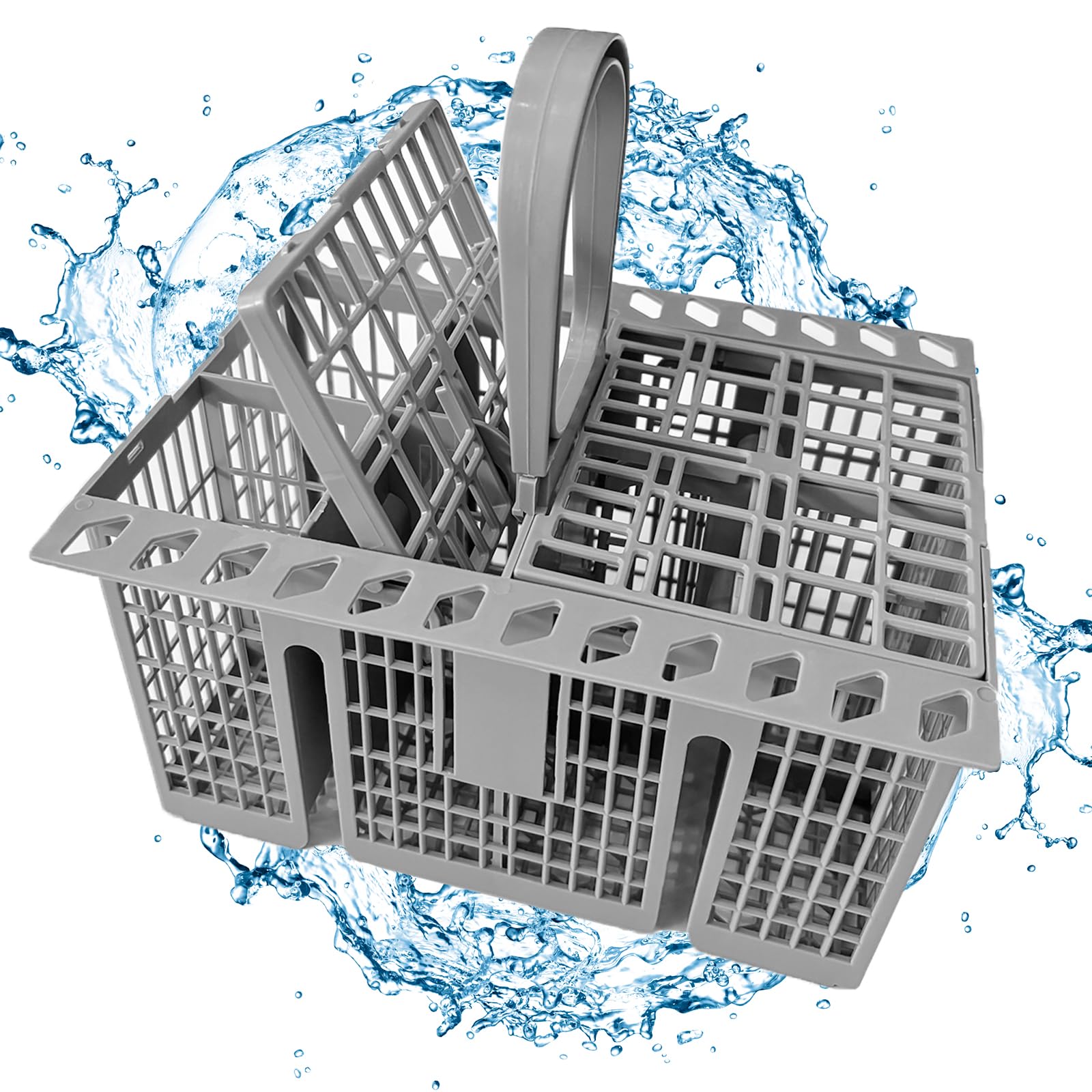 Besteckkorb Spülmaschine Korb für Unterkorb 20,5x16x22.5cm, für Hotpoint für Indesit für Whirlpool für Bauknecht für Ikea 488000386607 / C00386607 Geschirrkorb Spülmaschinenkorb Korb
