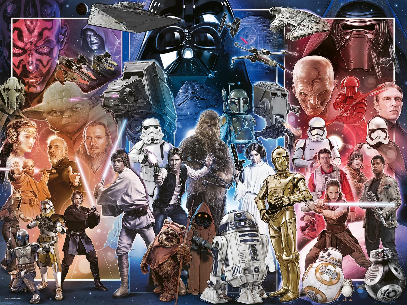 Ravensburger Puzzle da 1500 pezzi di Star Wars Whole Universe | Design unico | Tecnologia Softclick appassionati di puzzle