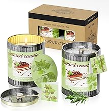Vanilla Scented Candles for Home, 2 Pack 8oz Soy Wax Candle Gift Set, 80H Long-time Burn Aromatherapy Candle in Gift Box, Perfect for Birthday, Christmas, Mother's Day, Meditation& Yoga