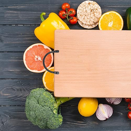 Miniatura 5 de Asas de metal para bandeja de servir, asas de fijación laterales para bandejas de servir de madera, tabla de charcutería de madera de cocina, tabla