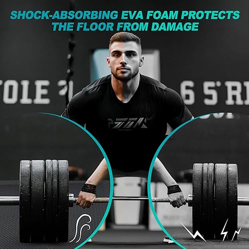 Miniatura 2 de Mat Block Azulejos de espuma entrelazados para piso de 24 pies cuadrados, 12 pulgada, 6 azulejos, alfombrilla de gimnasio de EVA, equipo de