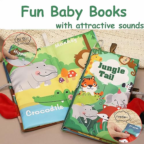 Miniatura 2 de Libros para bebés de 0 a 6 meses, juguetes para bebés de 6 a 12 meses, sensación al tacto y sonido para bebés, juguetes para bebés, niños y niñas,