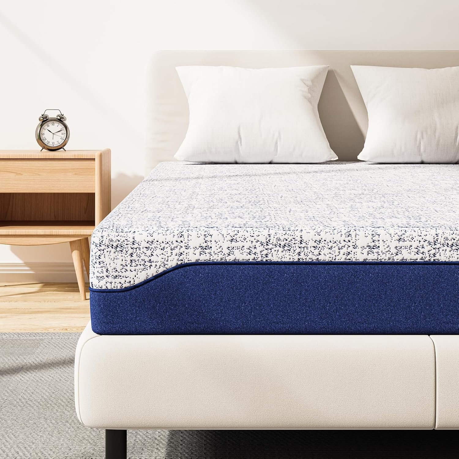 Product image of BedStory Matratze 180x200 cm, 2 Härtegrade H3-H4 & H5, 20cm hoch, Gel Memoryfoam Kaltschaum 7-Zonen Schaumstoffmatratze mit waschbarem Bezug, Öko-Tex Zertifiziert