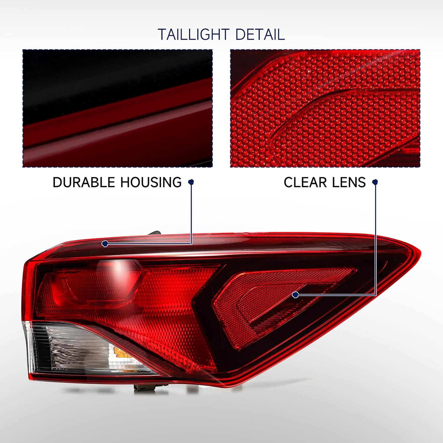 Tail Light Assembly Compatible with 2021-2025 Chevy Trailblazer L/LS/LT Taillight with Bulbs & Harness Halogen Type Rear Brake Tail Lamp Right Passenger Side, OEM: GM2805147 42825755