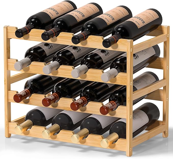 Bamboo Wine Bottle Holder Storage Racks