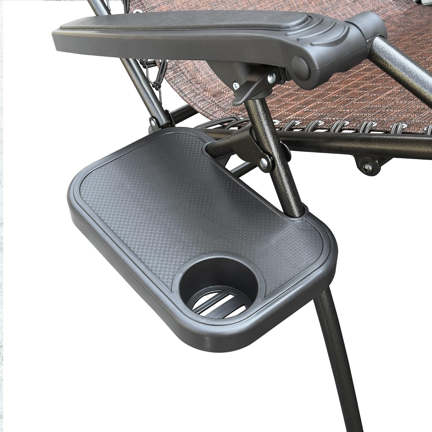 Jeco Oversized Zero Gravity Chair with Sunshade and Drink Tray - Brown Mesh