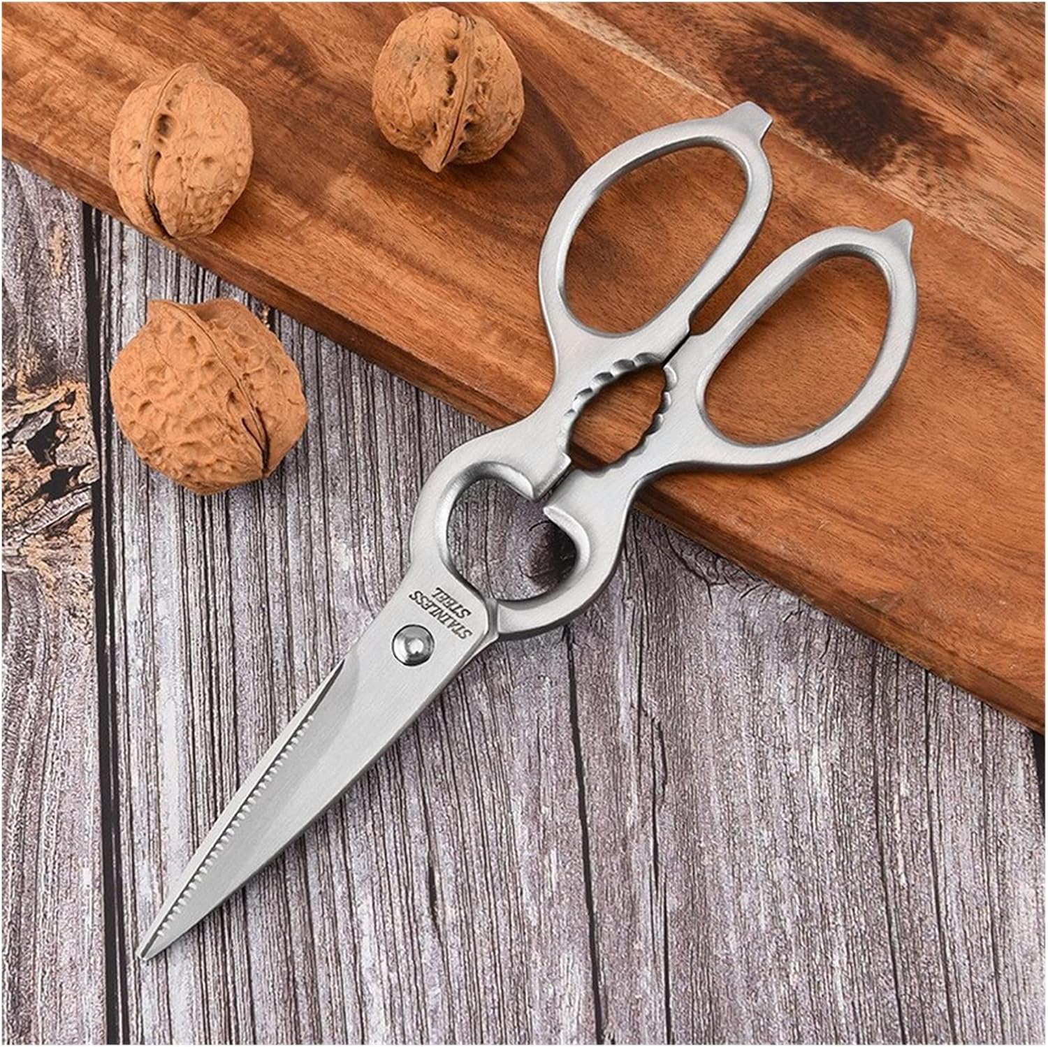 Kitchen Scissors Multifunctional Kitchen Scissors Stainless Steel Scissors Nut Opener Chicken Bone Scissors