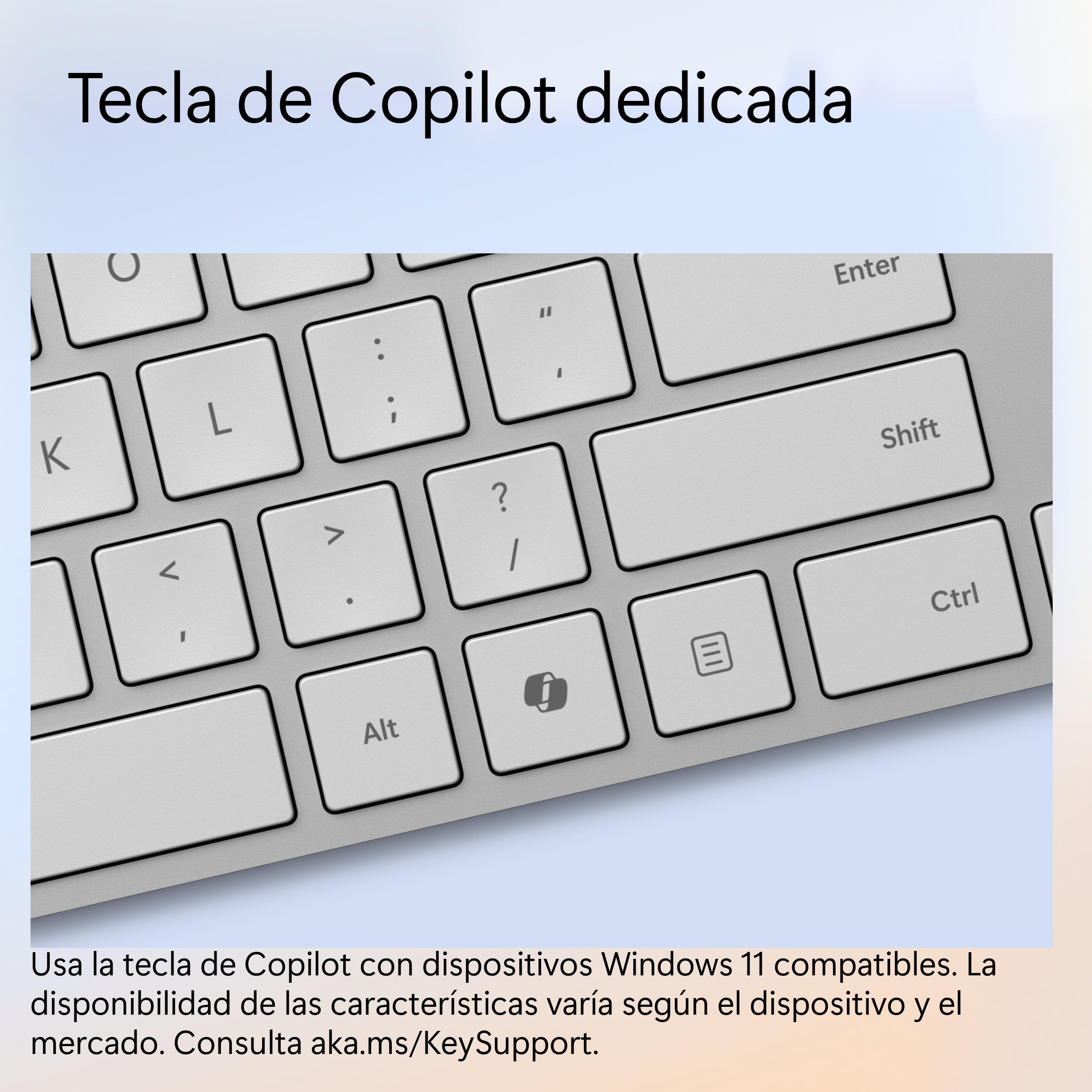 Microsoft Surface Keyboard (2 Edycja), Kompatybilna z Pro lub Laptop, Bluetooth 4.0, Klawiszem Copilot