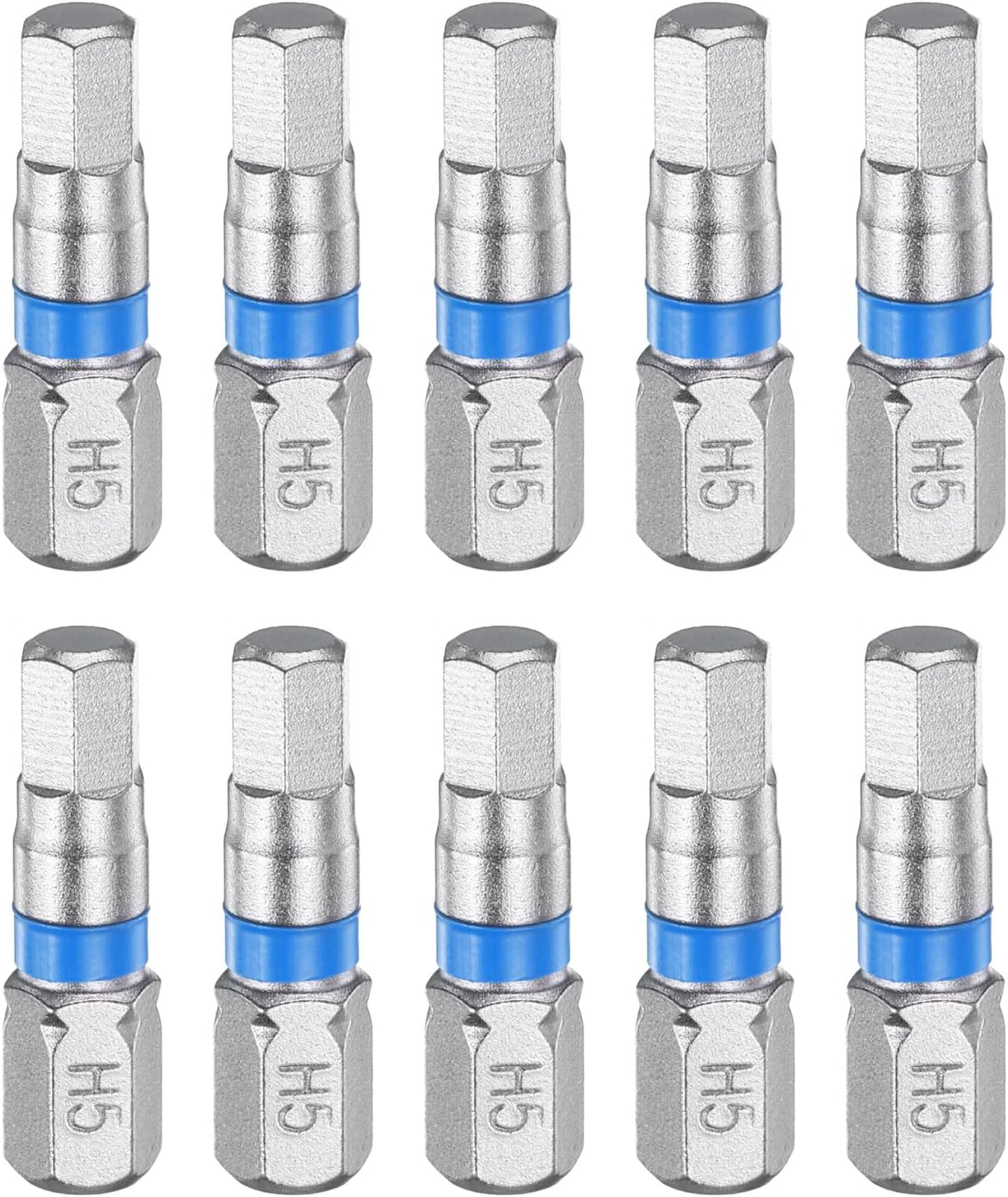 HARFINGTON 10pcs Hex Screwdriver Bit H4 1/4" Hex Shank 25mm/1" Length Magnetic Hexagonal Head Bits S2 Steel Electric Screw Driver Bit