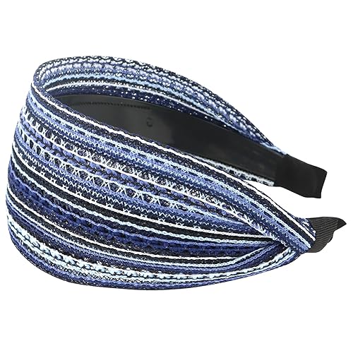 Diademas bohemias para mujer, diademas anchas antideslizantes grandes para cabello de mujer, diademas gruesas con dientes, diademas de moda para el