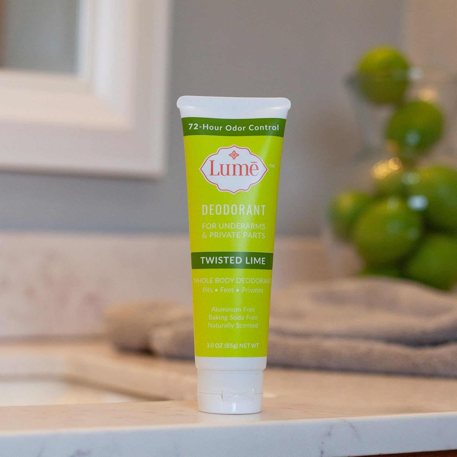 Lume Deodorant For Underarms & Private Parts 3oz Tube (Twisted Lime) : Beauty & Personal Care