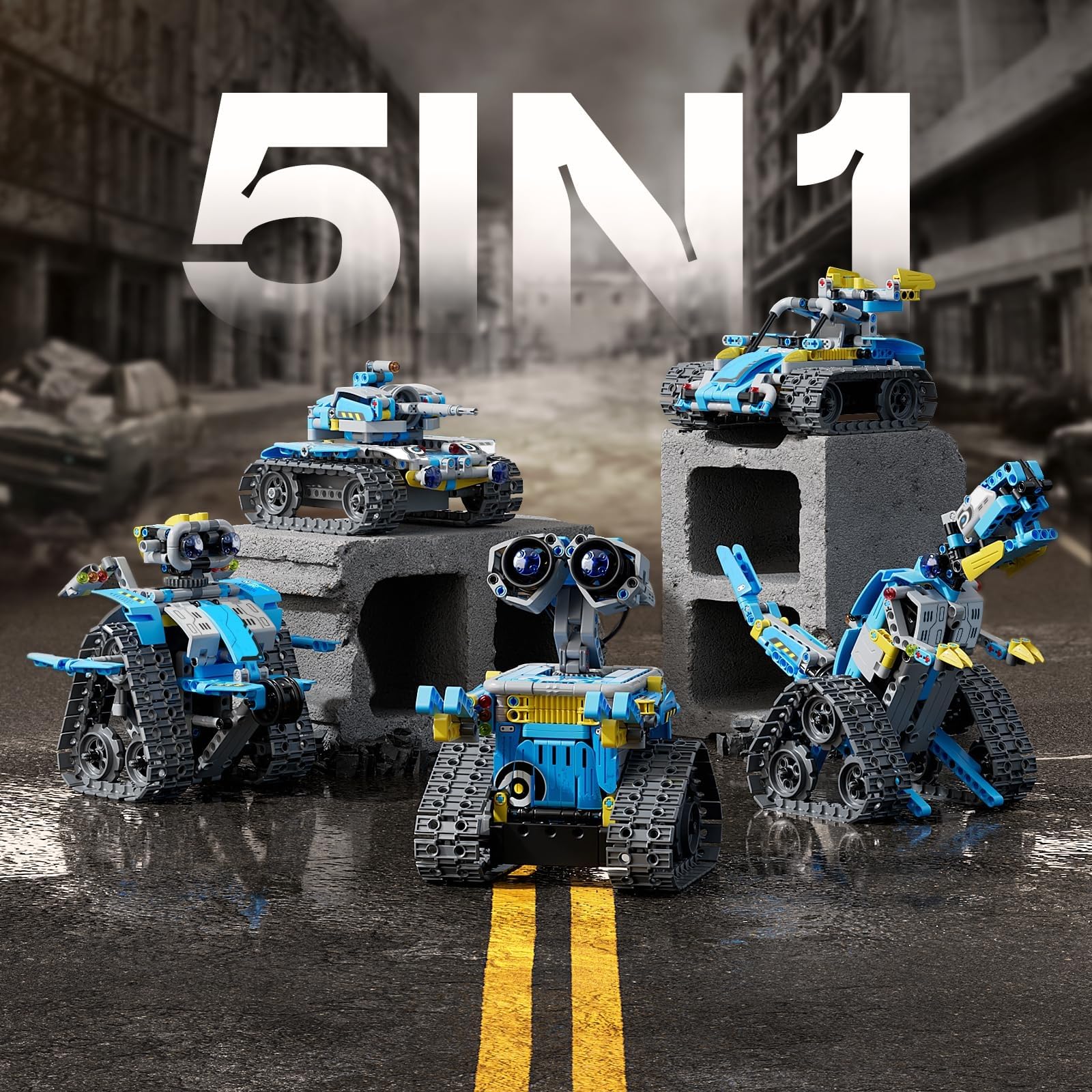VEPOWER Technic Robot Telecomandati per Bambini,5 in 1 STEM RC Giocattoli da Costruzione con app programmabile, Regalo Educativo per Ragazzi e Ragazze Dagli 6 ai 12 anni (488 pezzi)