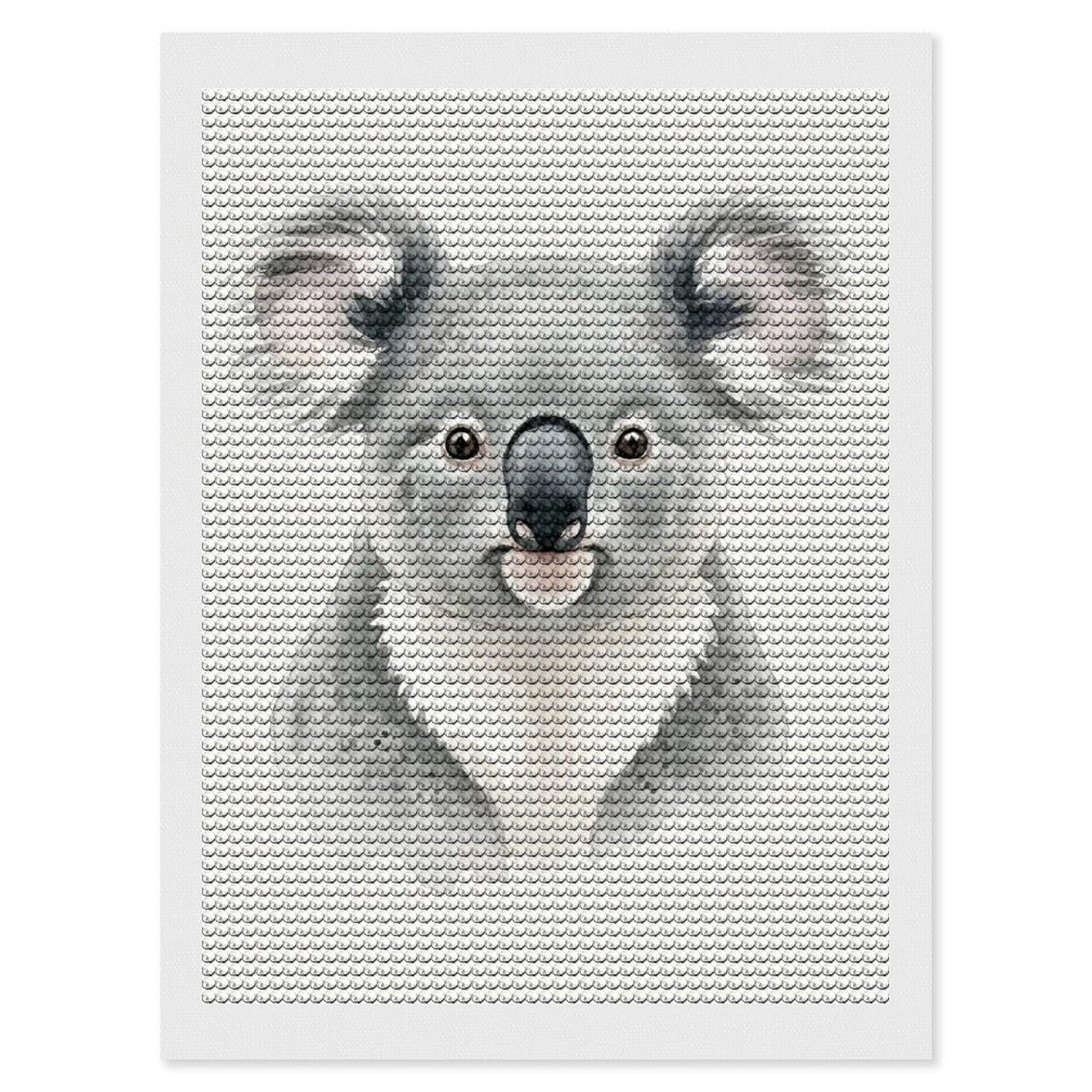Junmoney Watercolor Koala Portrait Full Drill Diamond Painting Kit 12"x16", for Teens, Calming Craft to Unwind, Home Wall Decor, Christmas Gift