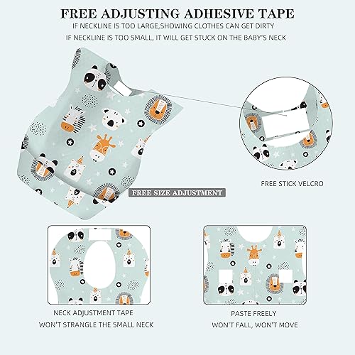 Miniatura 5 de Baberos desechables para bebés, 25 unidades, forro a prueba de fugas, bolsillo para atrapar alimentos para bebés de 6 a 18 meses