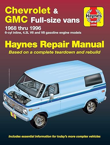 Chevrolet &amp; GMC Full-size Vans (68-96) Haynes Repair Manual (Does not include information specific to 454 engine or diesel engine information, or 1996 ... and Savana models.) (Haynes Repair Manuals)