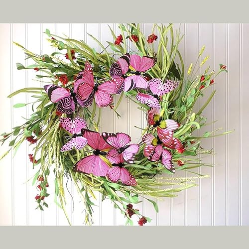 Miniatura 3 de Guirnalda de mariposa artificial, enredaderas decorativas de mariposa falsas, decoración colgante de mariposa única en 3D para pared del hogar,