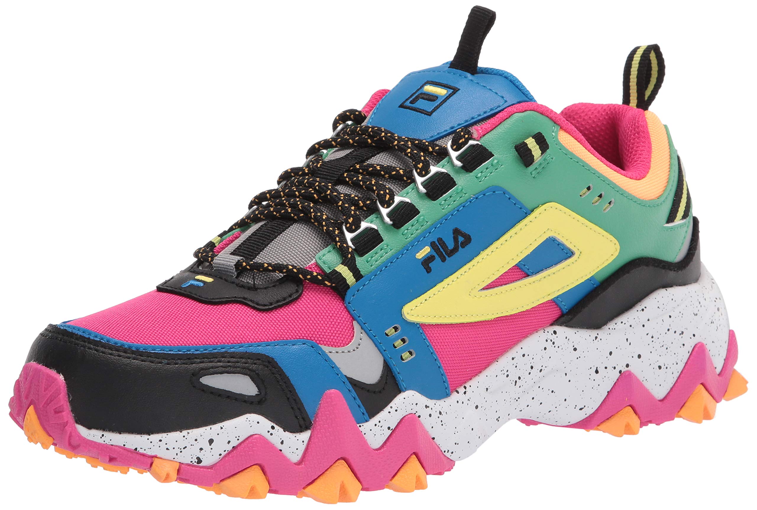 Fila Women's Oakmont TR Sneaker, Yellow/Electric Blue/White, 6.5