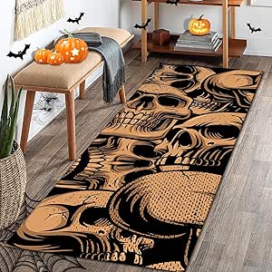 Amazon.com: Gothic Skull Runner Rug,3.3x10ft,Vintage Gothic Rugs for ...