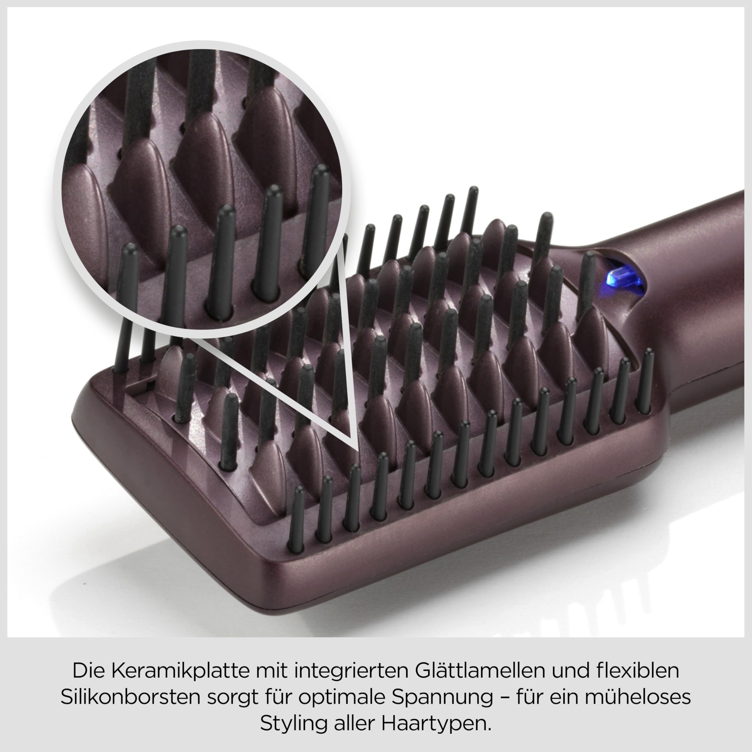 BaByliss Air Power Smooth – NEU 2025, Glätten und Trocknen von nass zu trocken, Haartrocknerbürste mit Anti-Frizz-Ionentechnologie, AS6400E