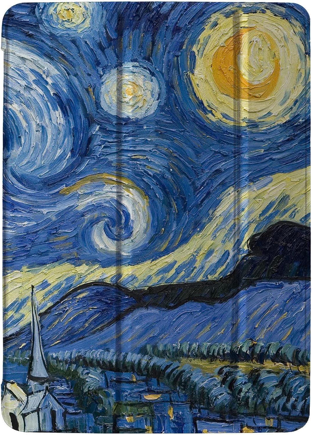 DuraSafe Cases for iPad 6 5 Air 1 2 Gen 9.7 Inch [iPad 6th 5th Air 1st 2nd ] A1893 A1822 A1566 A1474 MRJN2LL/A MR7G2LL/A Lightweight Smart Adjustable Stand Feature Printed Flip Case - Starry Night
